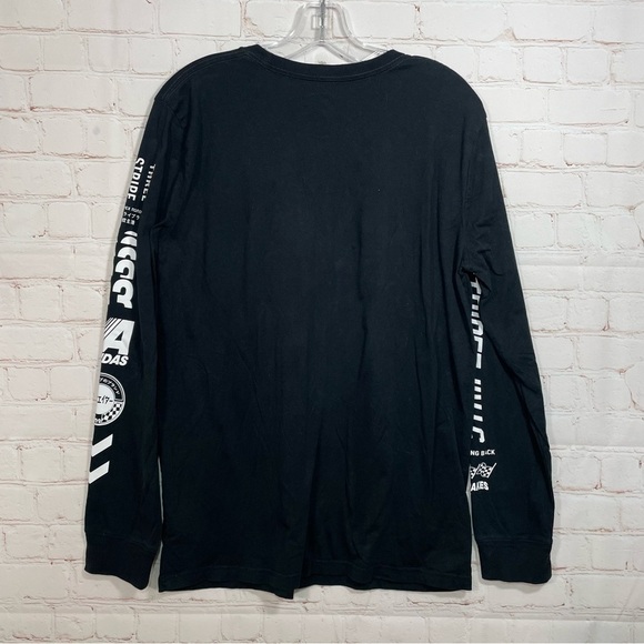 Adidas Boys Collage Racing Black Long Sleeve Shirt Size XL 18/20 - Picture 8 of 8